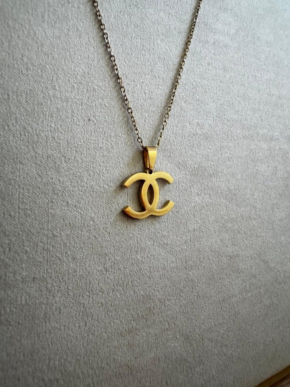 18K Gold Vintage Necklace - C Necklace - Gold Necklace Dainty Chain Womens Y2K